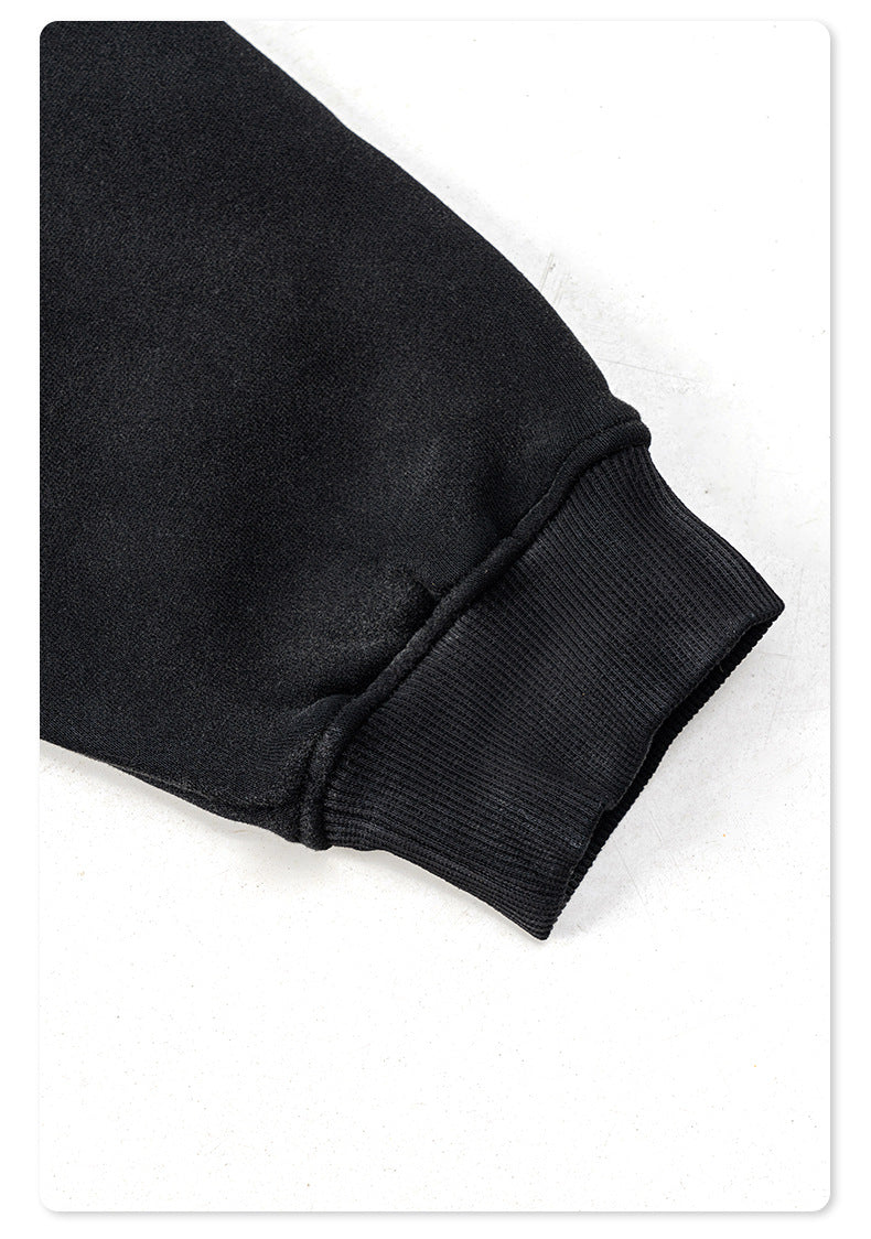 Men's Premium Hoodie - Washed Fleece Pullover, Oversized Streetwear