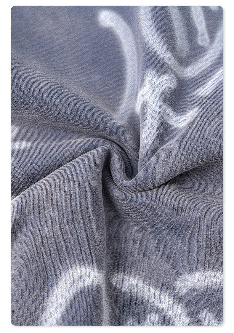 Men's Graphic Print Hoodie - Graffiti Zip-Up, Fleece Lined Jacket