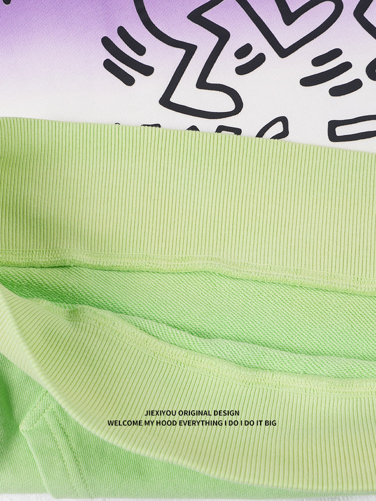 Unisex Tie Dye Hoodie - Color Block Pullover, Oversized Streetwear