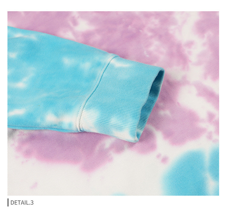 Unisex Heavy Tie Dye Hoodie - 380gsm Cotton Pullover, Color Block Design