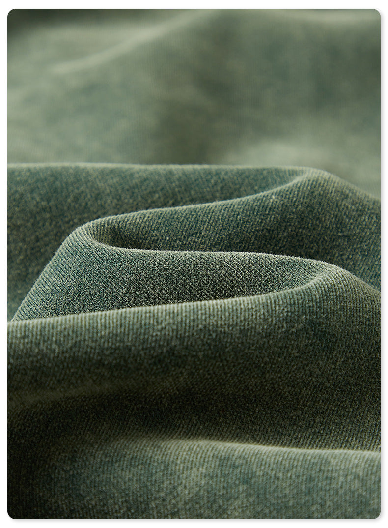 Unisex Washed Fleece Hoodie - Vintage Zip-Up, Double Zipper Design