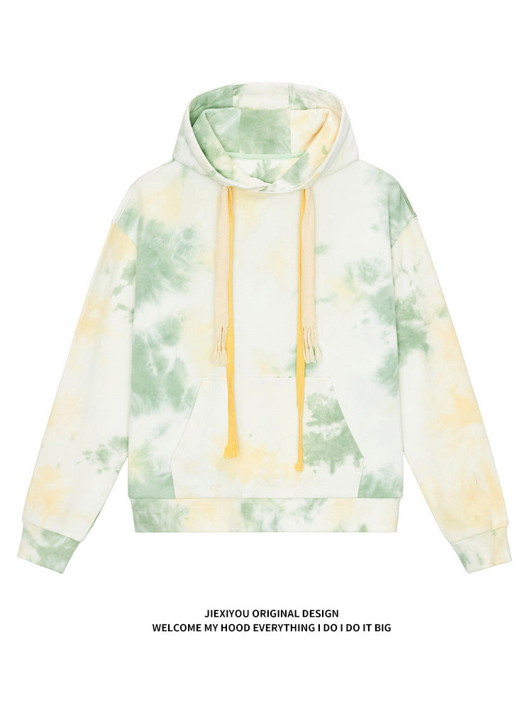 Tie-Dye Camo Hoodie | Unisex Oversized Pullover Streetwear