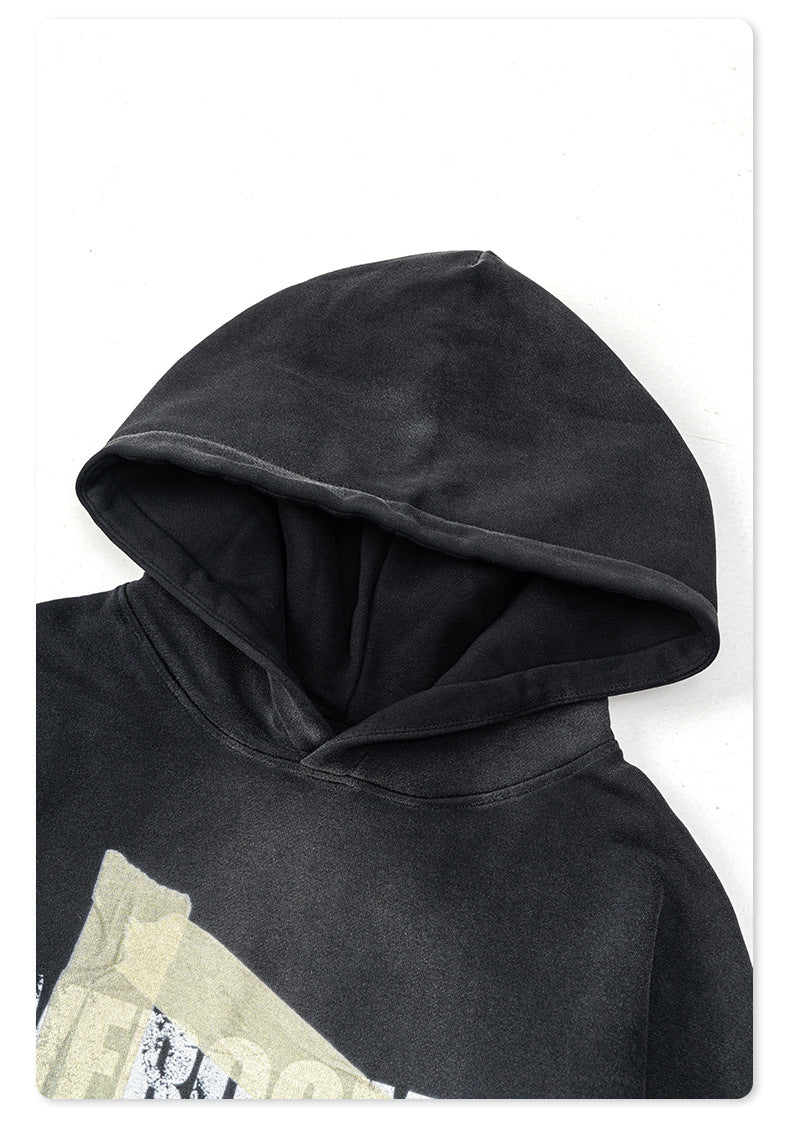Men's Premium Hoodie - Washed Fleece Pullover, Oversized Streetwear