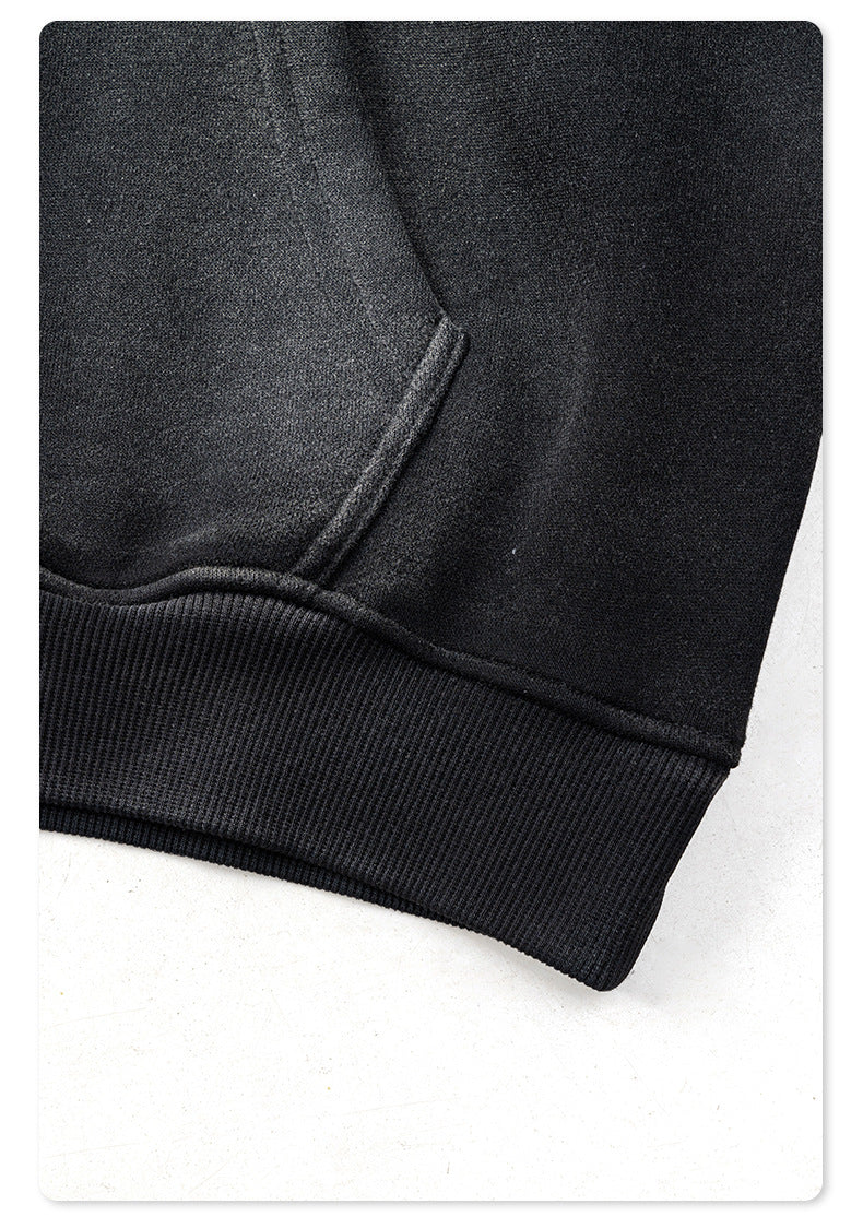 Men's Premium Hoodie - Washed Fleece Pullover, Oversized Streetwear