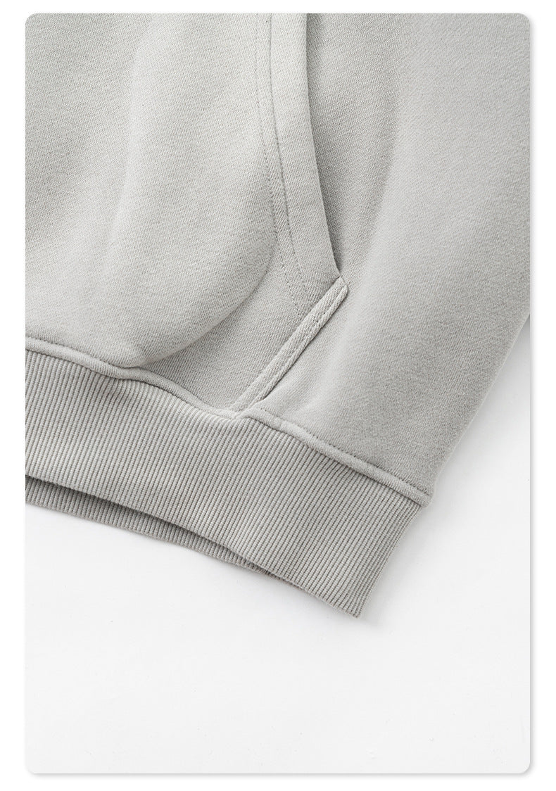 Men's Washed Print Hoodie - Abstract Graphic Pullover, Fleece Lined Streetwear