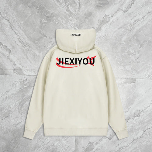 Contrast Number Zip Hoodie | Oversized Pullover Streetwear