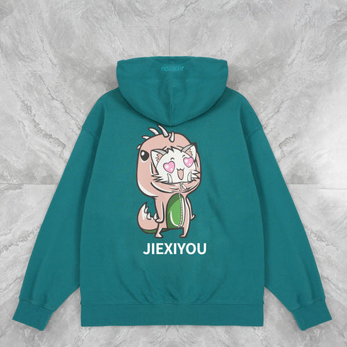 Double-Sided Print Hoodie | Cartoon Pullover Streetwear