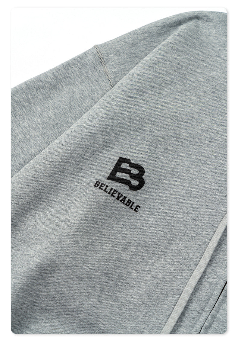 Men's 440gsm Zip Hoodie - Heavyweight Fleece Jacket, Vintage Sportswear Style