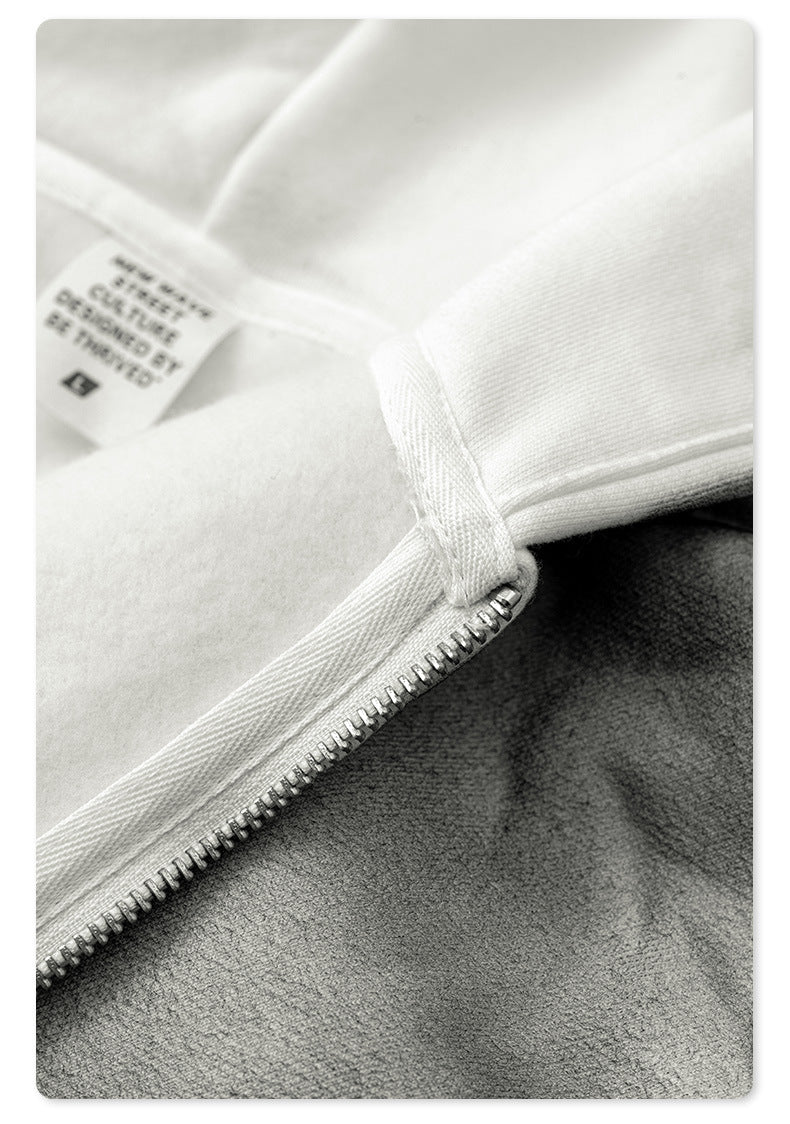 Men's Tie Dye Jacket - Hand-Dyed Zip-Up, Washed Gradient Streetwear