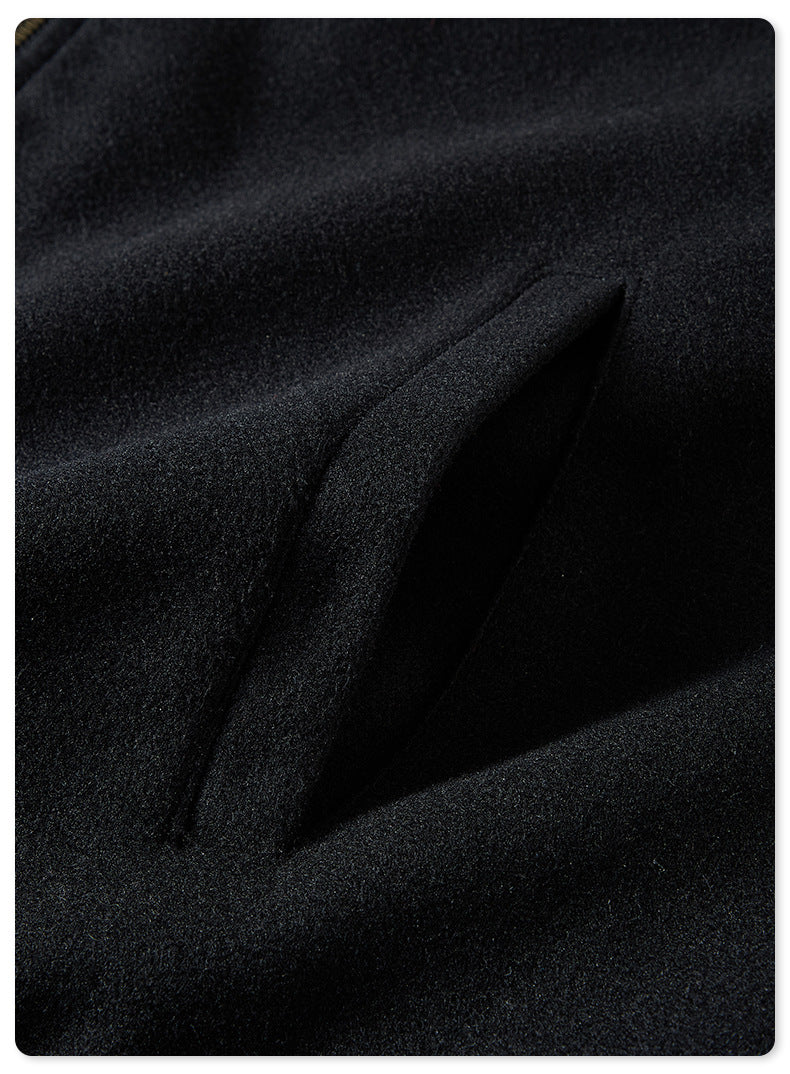 Men's Embroidered Baseball Jacket - Heavyweight Quilted Bomber, Hooded Jacket