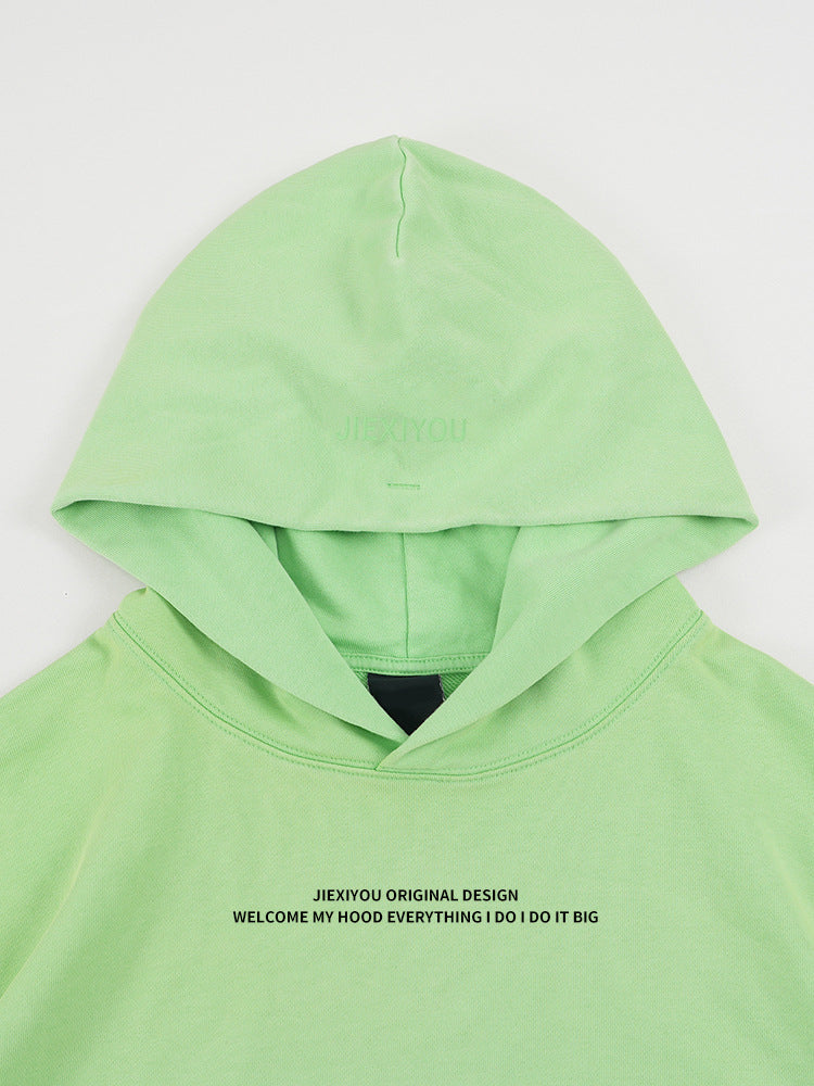 Unisex Digital Print Hoodie - Oversized Green Pullover, Casual Streetwear