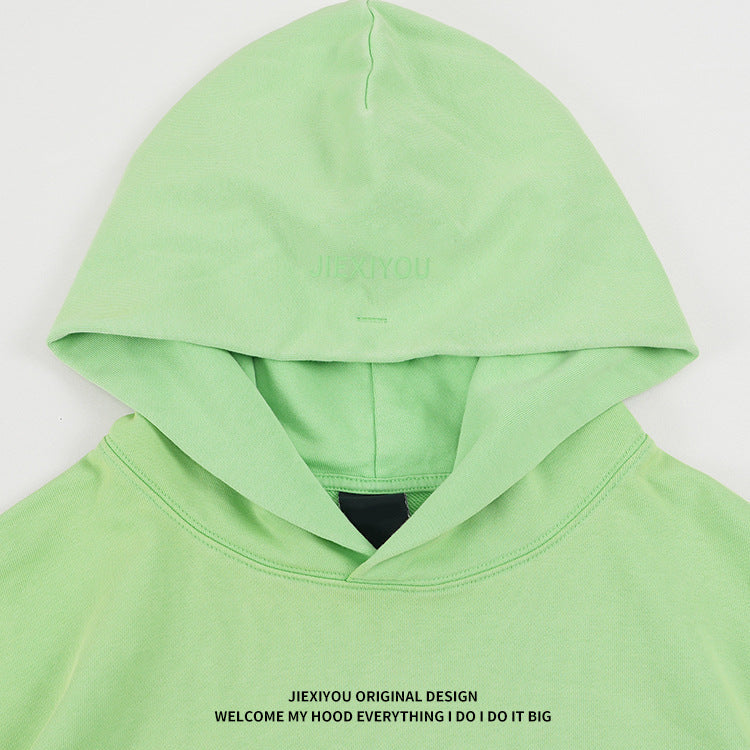 Unisex Digital Print Hoodie - Oversized Green Pullover, Casual Streetwear