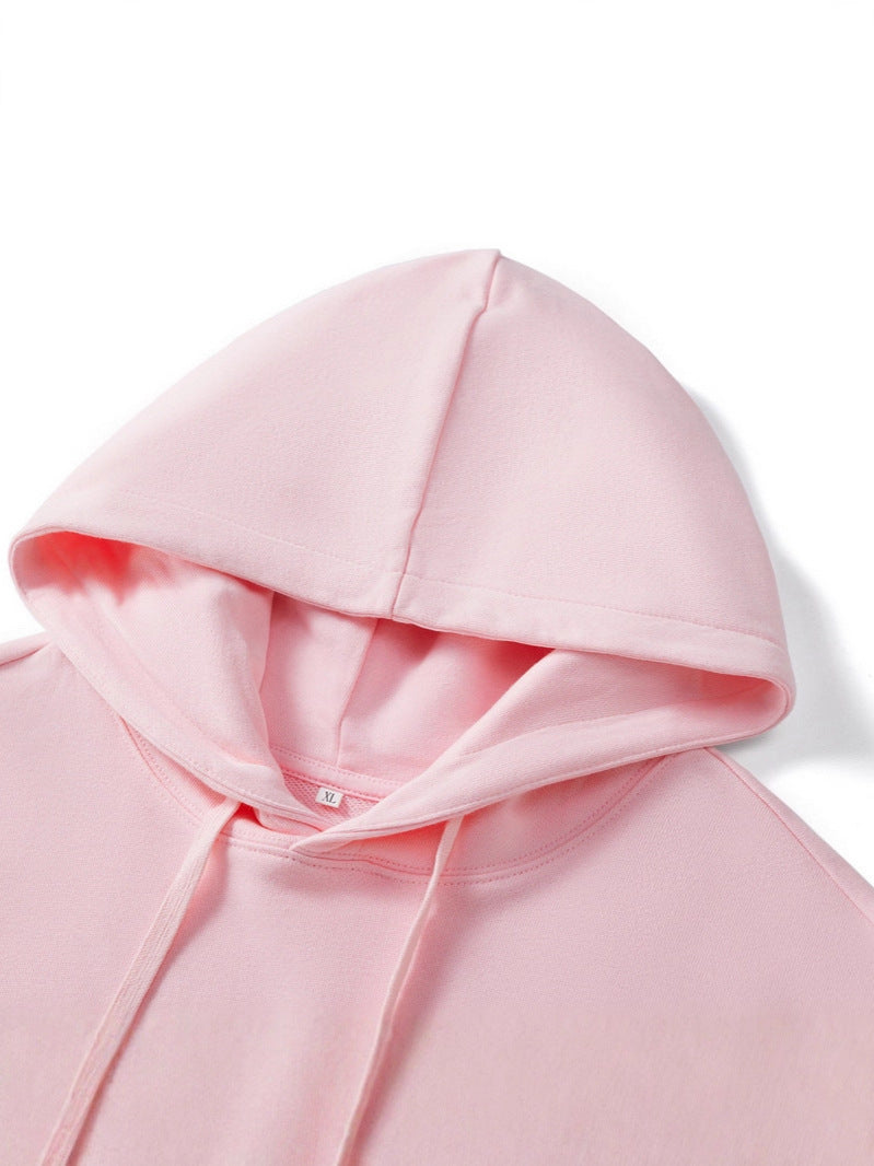 Unisex Letter Print Hoodie - Oversized Pink Pullover, Casual Streetwear
