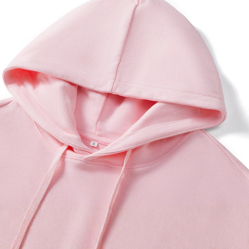 Unisex Letter Print Hoodie - Oversized Pink Pullover, Casual Streetwear