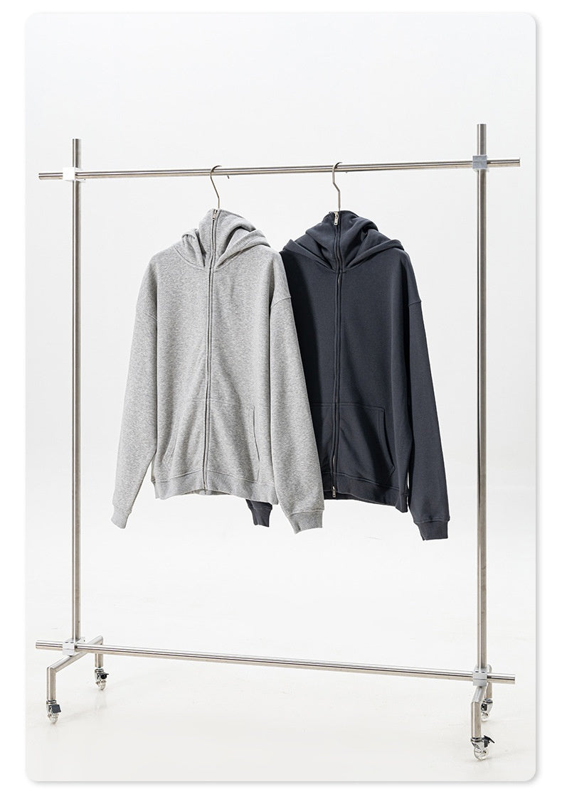 Men's Technical Fleece Hoodie - Oversized Pullover with Face Guard