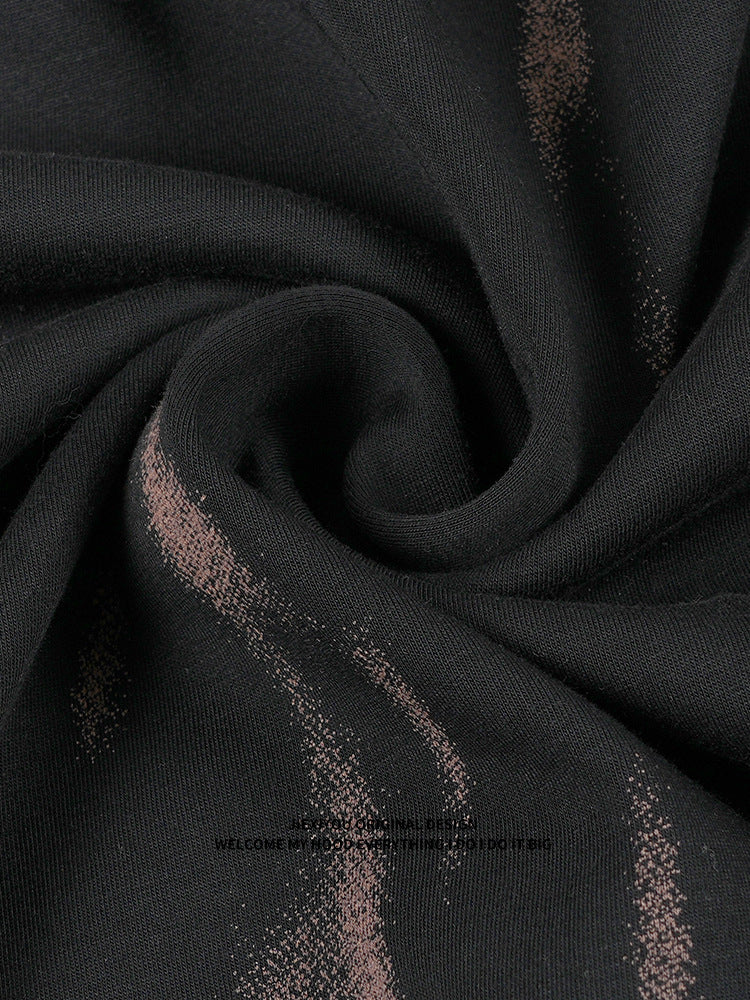 Unisex Tie Dye Hoodie - Oversized Brown Pullover, Casual Streetwear