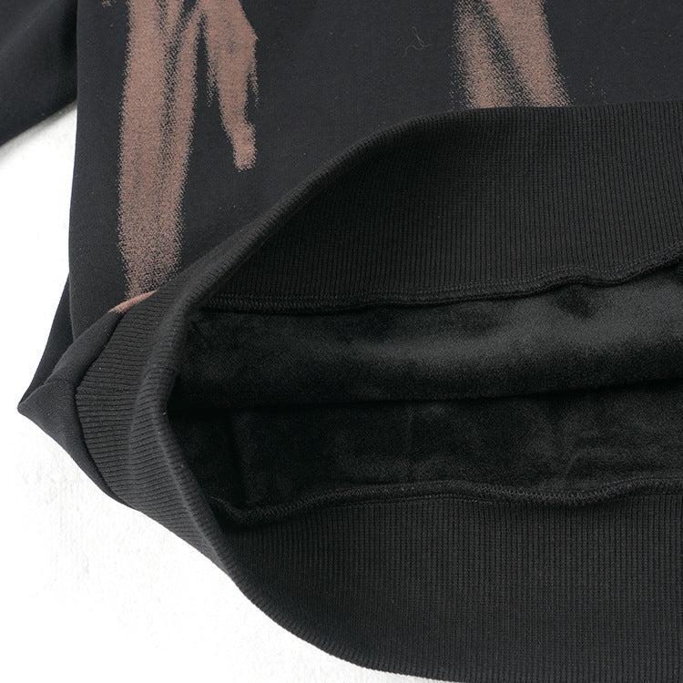 Unisex Tie Dye Hoodie - Oversized Brown Pullover, Casual Streetwear