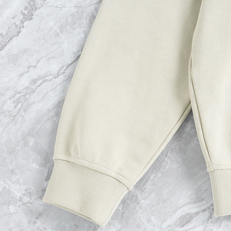 Contrast Number Zip Hoodie | Oversized Pullover Streetwear