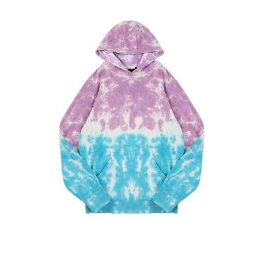 Unisex Heavy Tie Dye Hoodie - 380gsm Cotton Pullover, Color Block Design