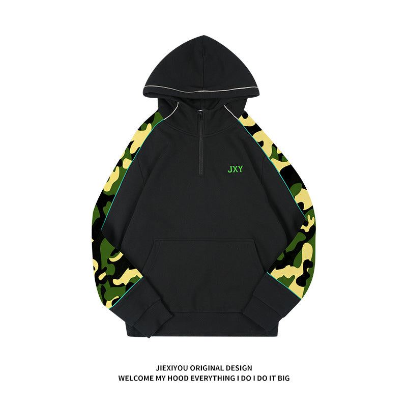 Unisex Half Zip Hoodie - Oversized Pullover, High Street Style