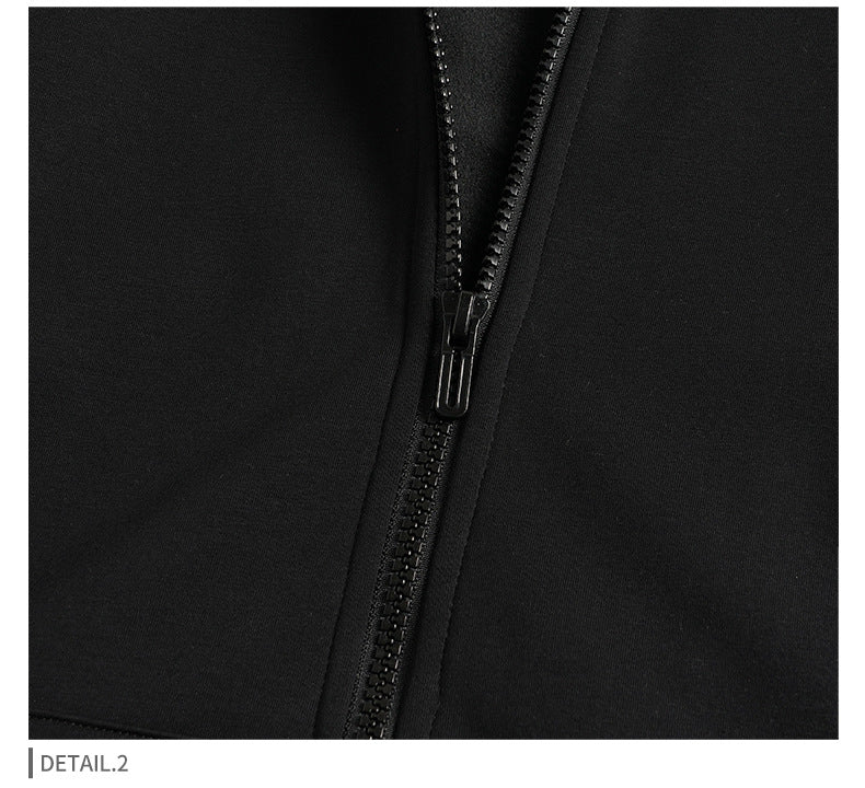 Unisex Color Block Zip Hoodie - Heavyweight Cotton, Oversized Streetwear