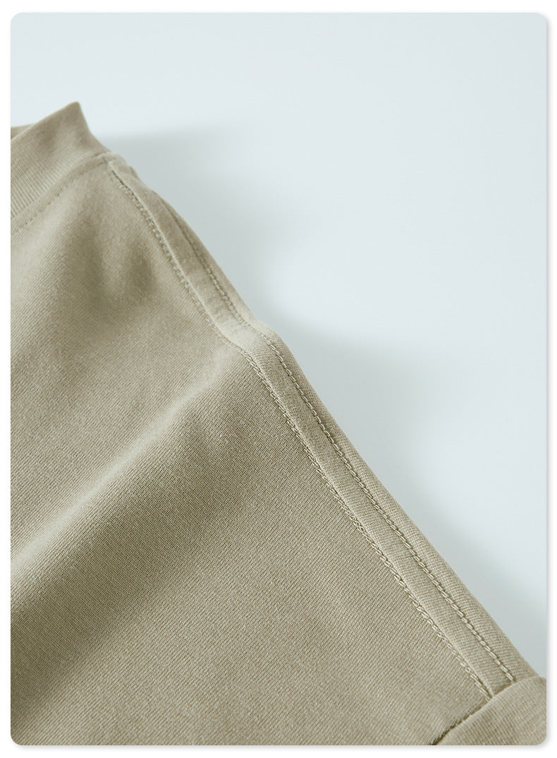 Men's Heavyweight Crewneck Sweatshirt - 425gsm Cotton, Oversized T-Shirt