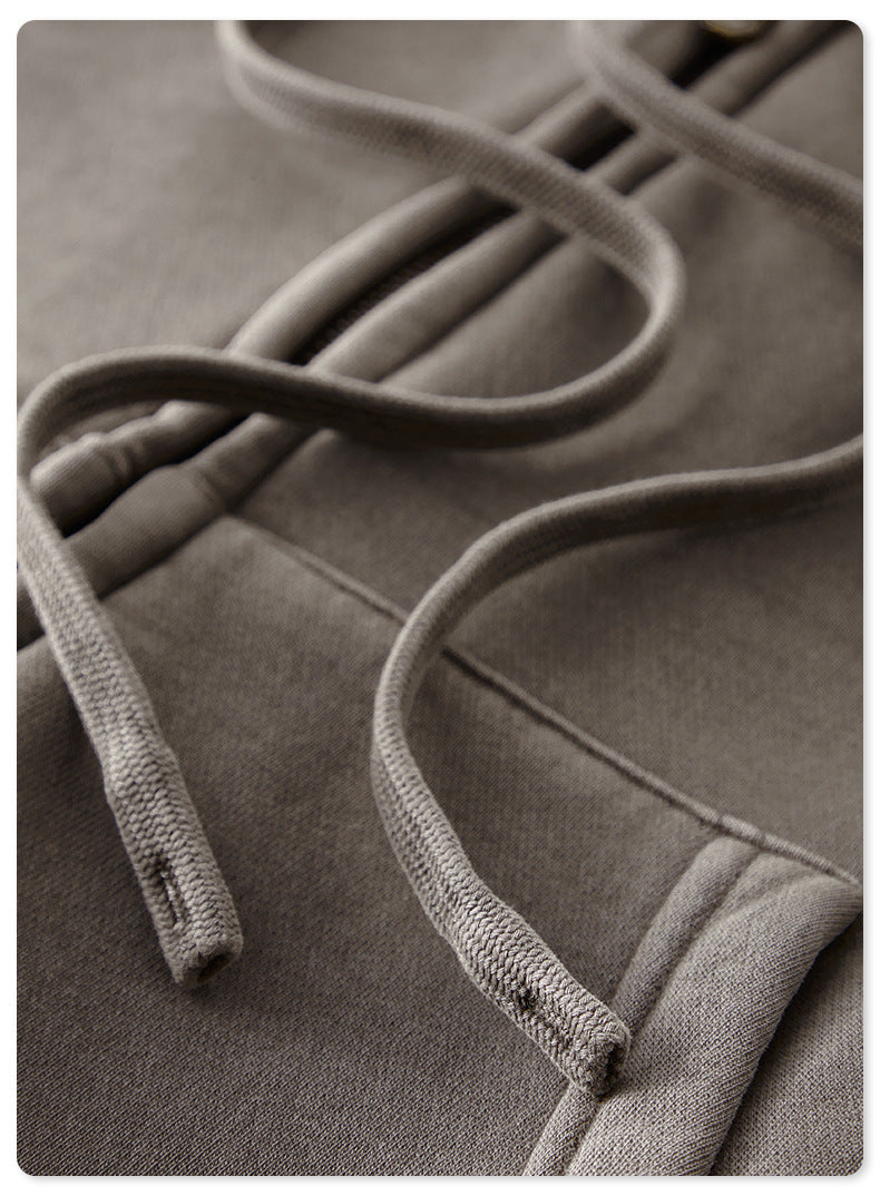 Women's Cropped Fleece Hoodie - Vintage Washed, Zip-Up Jacket