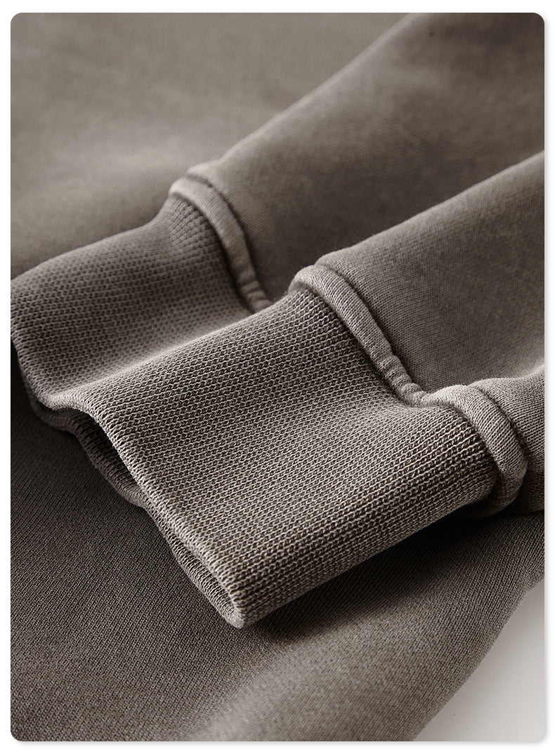 Women's Cropped Fleece Hoodie - Vintage Washed, Zip-Up Jacket