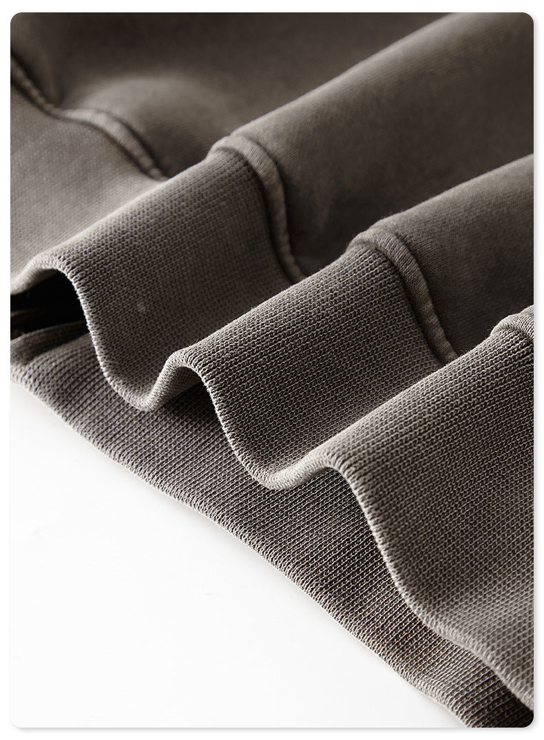 Women's Cropped Fleece Hoodie - Vintage Washed, Zip-Up Jacket