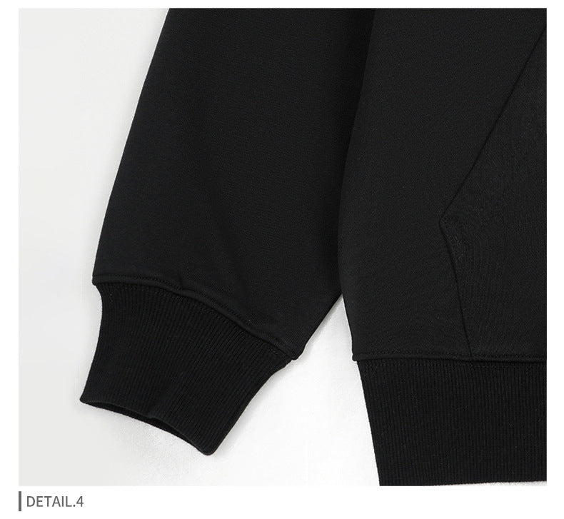 Unisex Embroidered Letter Hoodie - Vintage College Style, Oversized Pullover