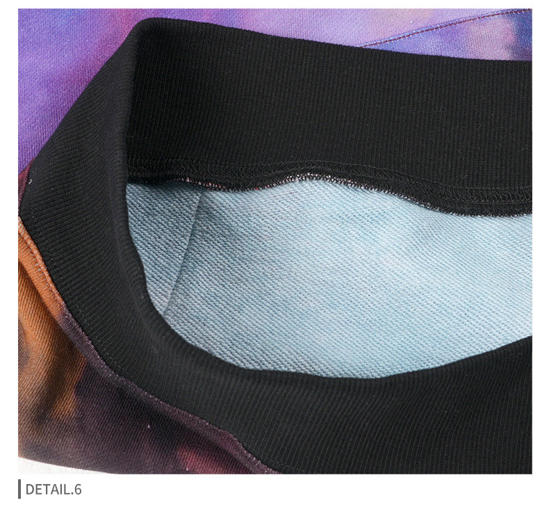 Unisex Nebula Tie Dye Hoodie - Oversized Purple Pullover, Gradient Streetwear