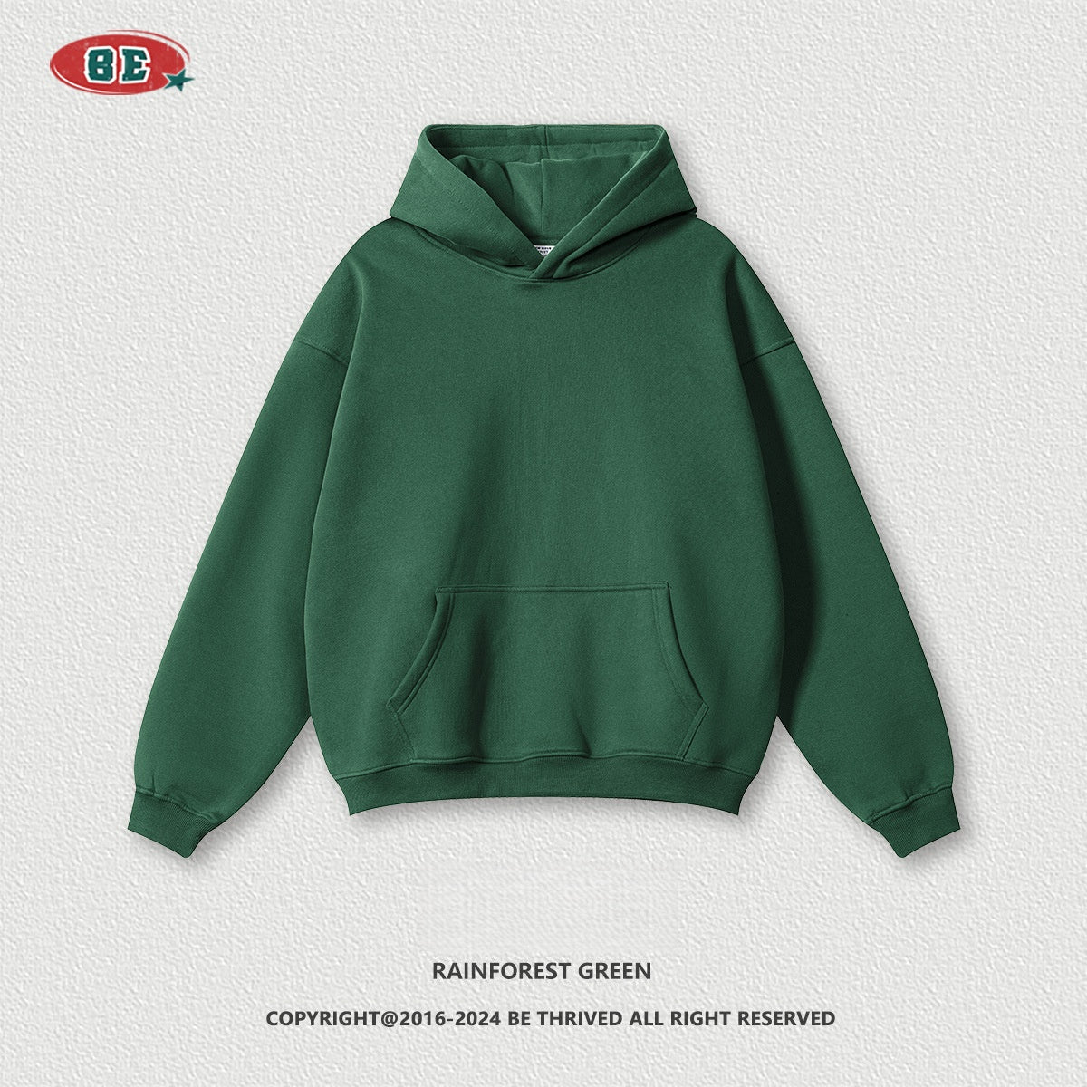 Men's Fleece Hoodie - 425gsm Heavyweight Cotton, Oversized Pullover