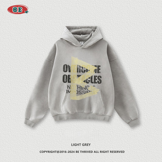 Men's Premium Hoodie - Washed Fleece Pullover, Oversized Streetwear