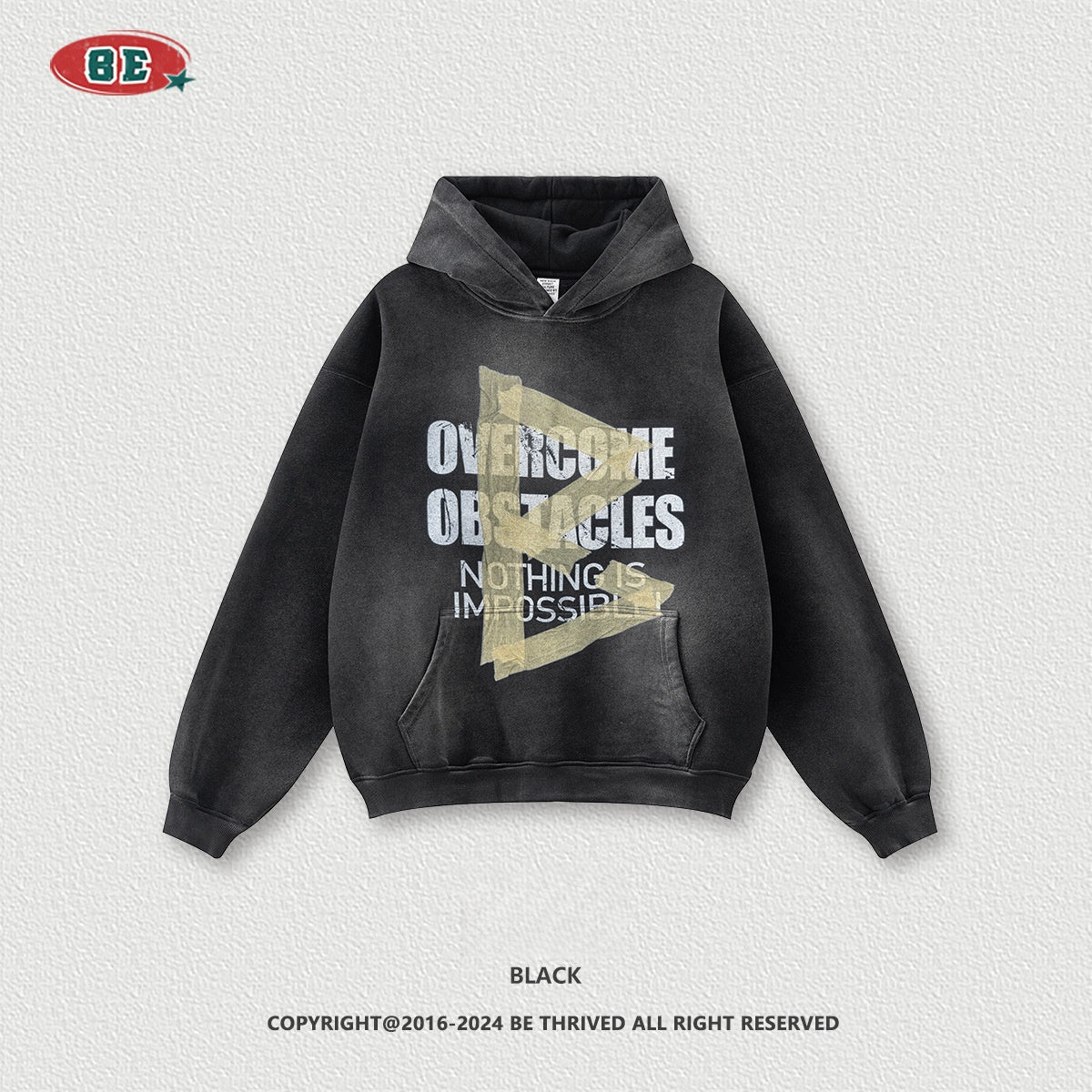 Men's Premium Hoodie - Washed Fleece Pullover, Oversized Streetwear