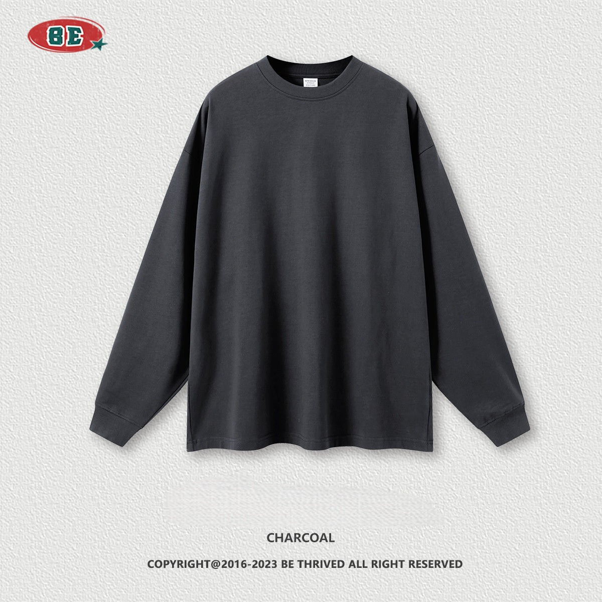 Men's Heavyweight Crewneck Sweatshirt - 425gsm Cotton, Oversized T-Shirt